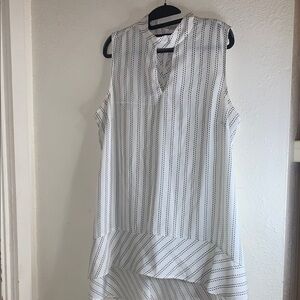 Chico’s Sleeveless Striped White shirt